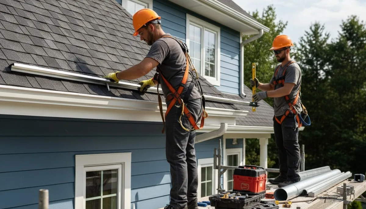 Gutter repair in Oklahoma City, OK for siding and storm damage by FX Remodeling & Exteriors