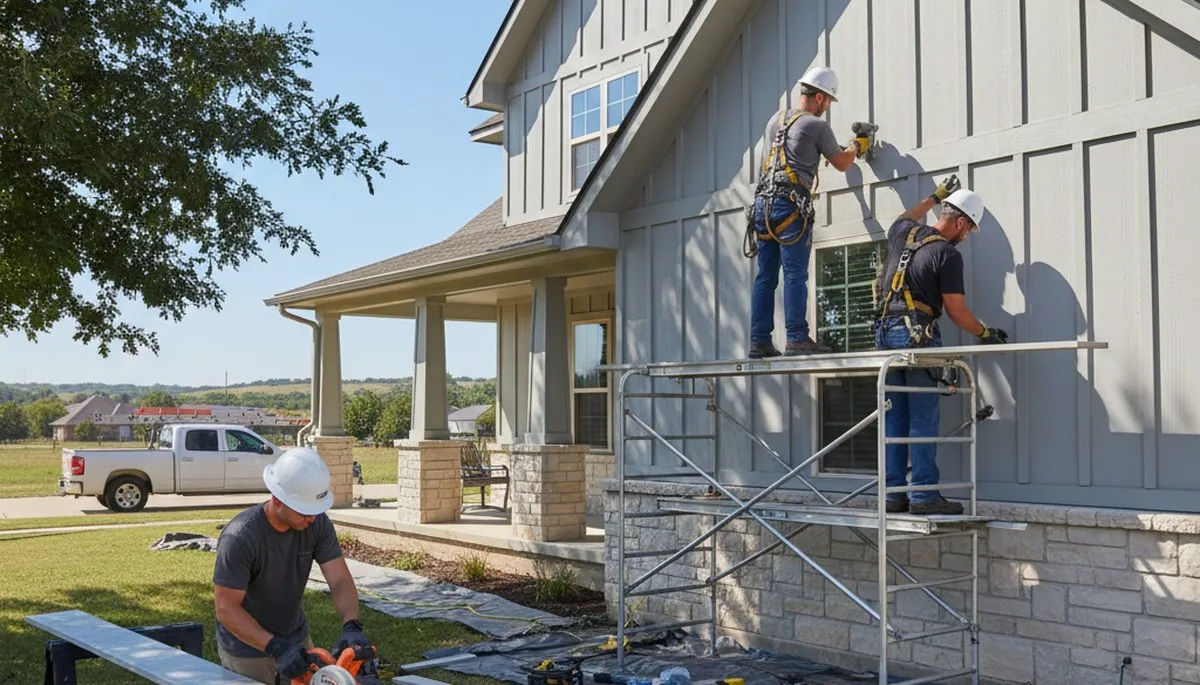 Vinyl siding installation in Oklahoma City, OK by local siding contractors