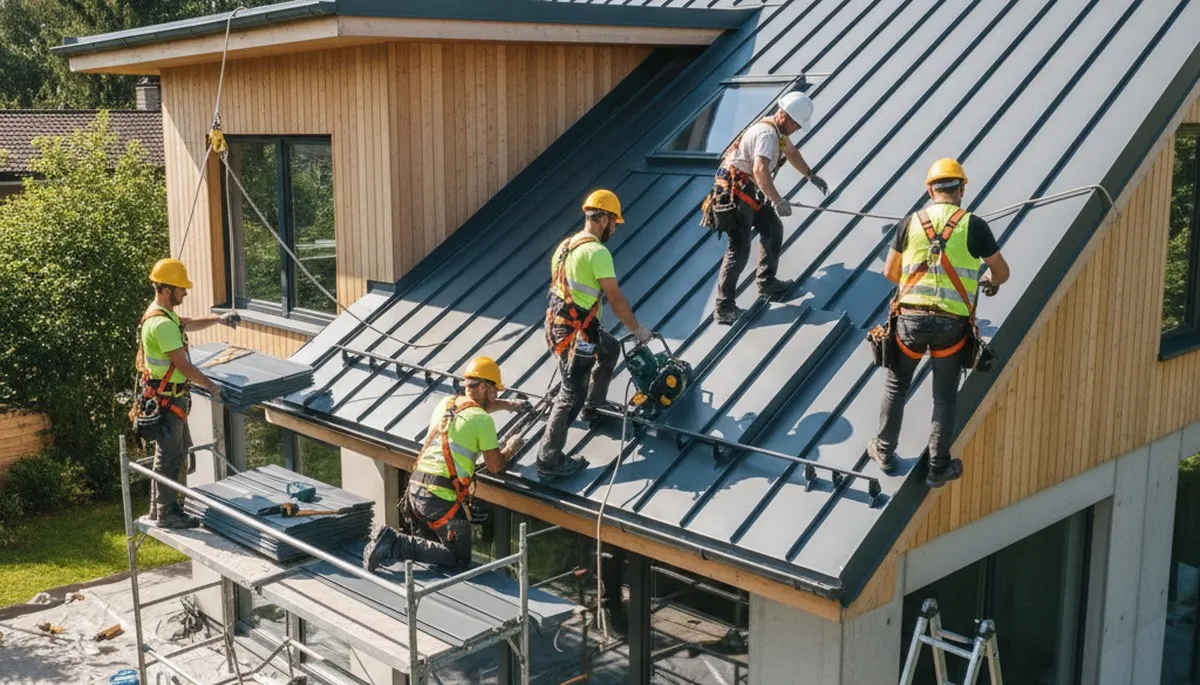 Metal roofing installation in Oklahoma City, OK for hail and storm protection