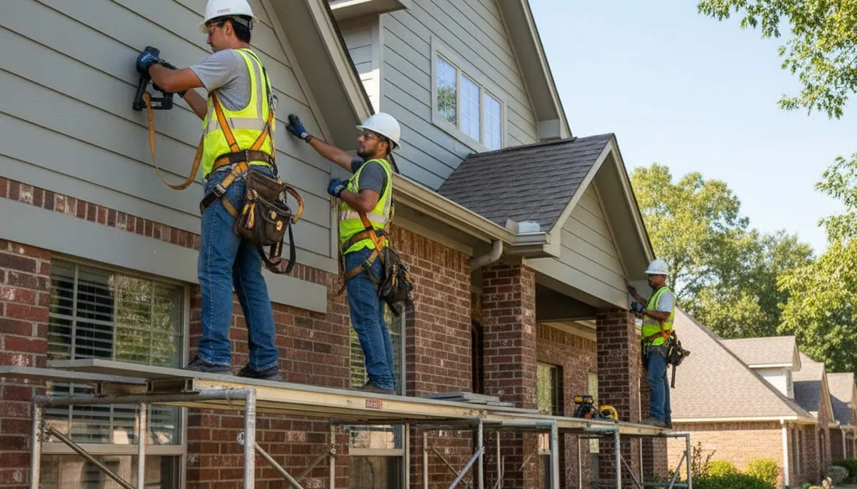 Vinyl siding installation in Oklahoma City, OK for residential home exterior improvement